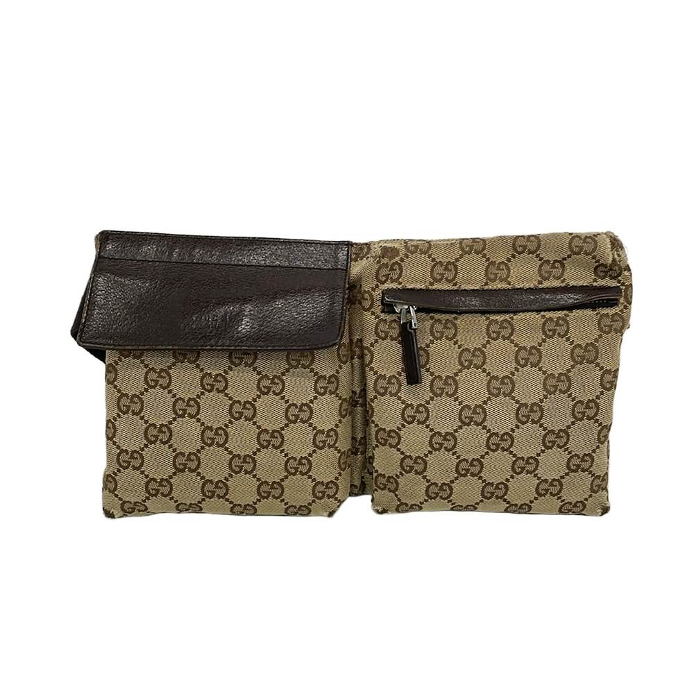 Gucci GG Bum Bag 28566 Beige Dark Brown